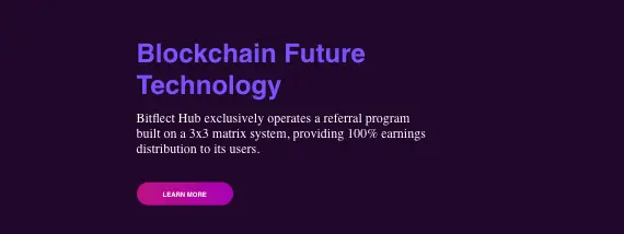 страница сайта Bitflect Hub