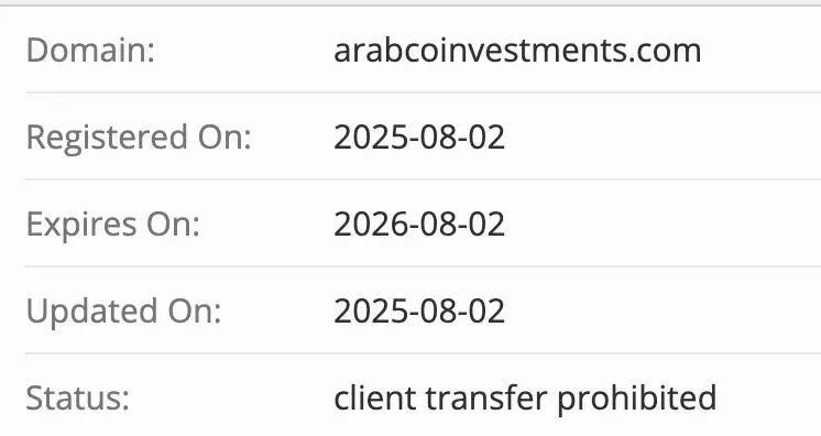Arabco домен домен Arabco