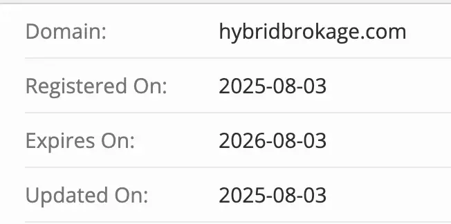 HYBRID BROKAGE домен домен HYBRID BROKAGE