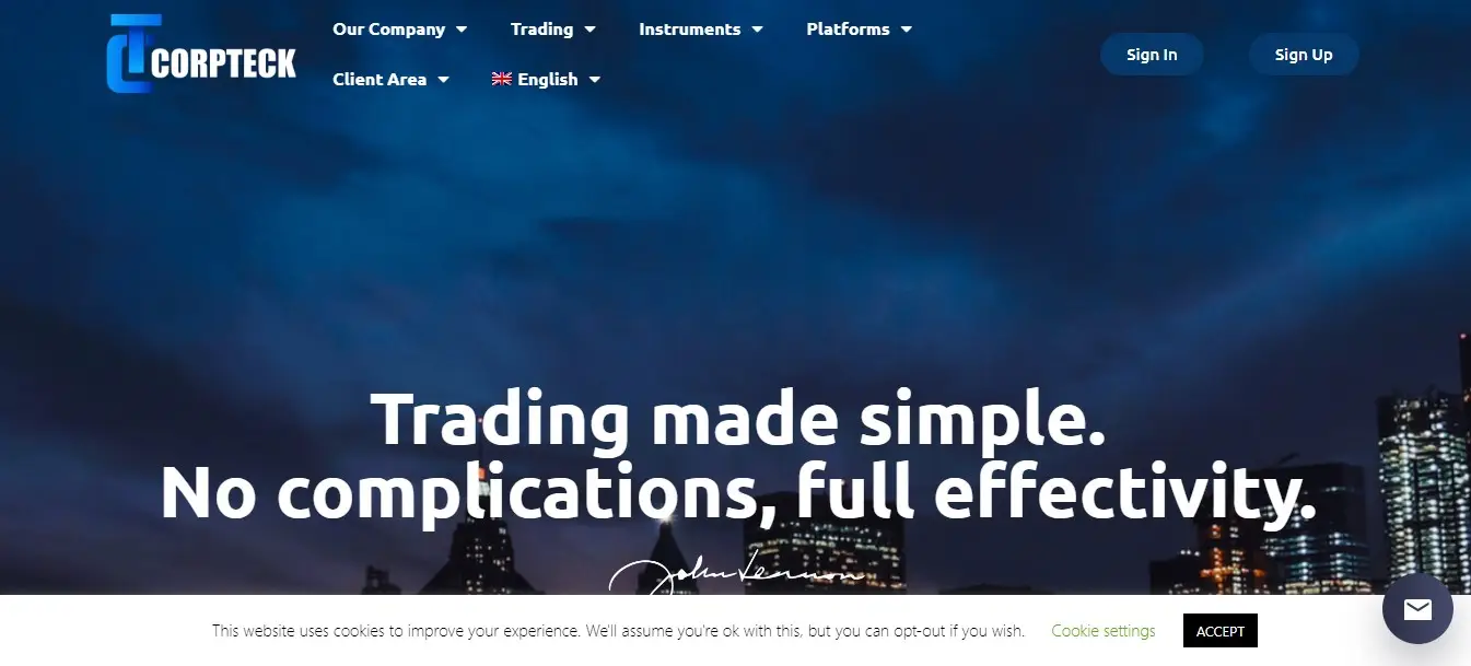 Основная информация о Corpteck