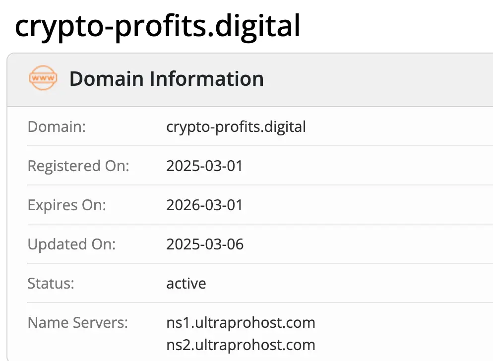 домен Crypto Profits Crypto Profits домен