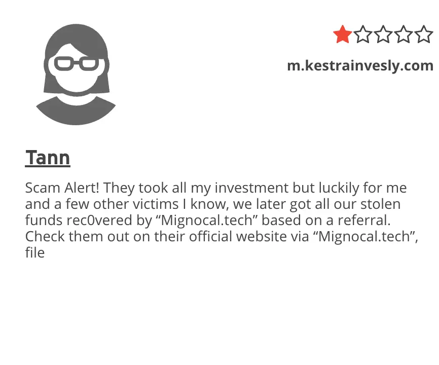 отзывы о Kestrainvesly Kestrainvesly отзыв