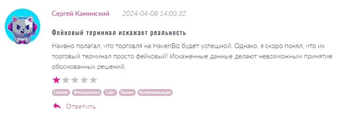 HavenBiz отзыв пользователя