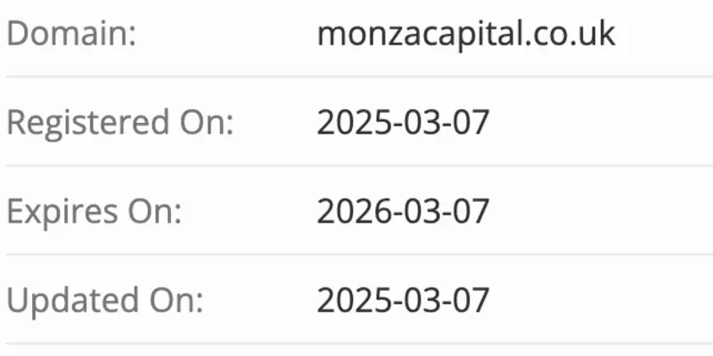 домен Monza Capital Limited
