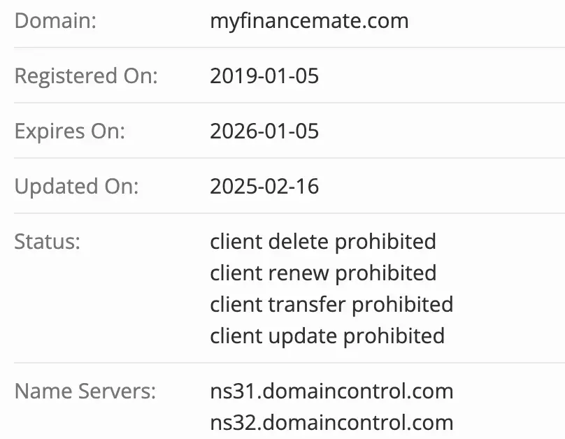 My Finance Mate домен