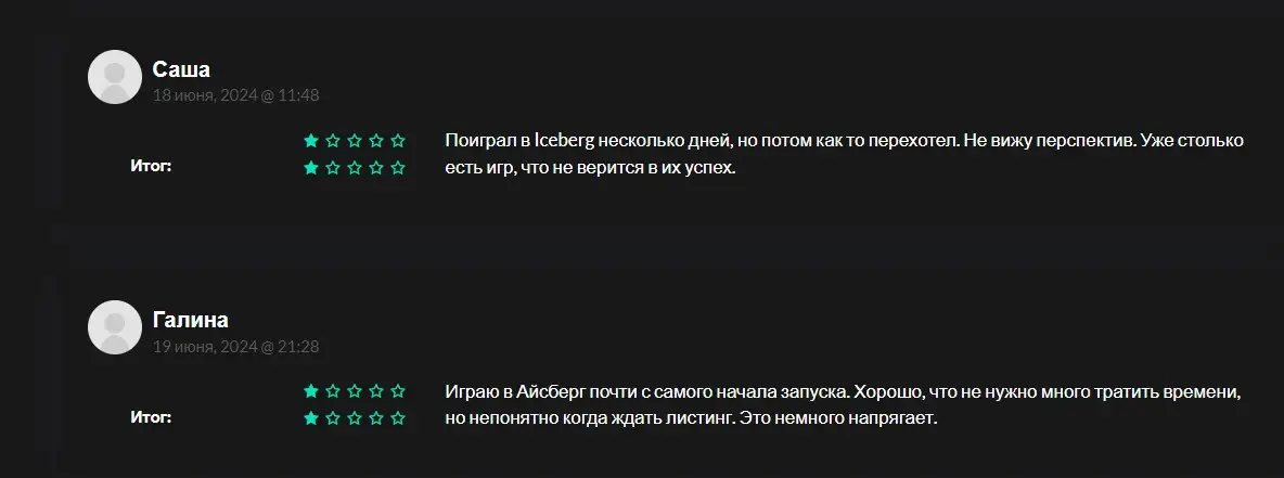 Отзывы об Iceberg