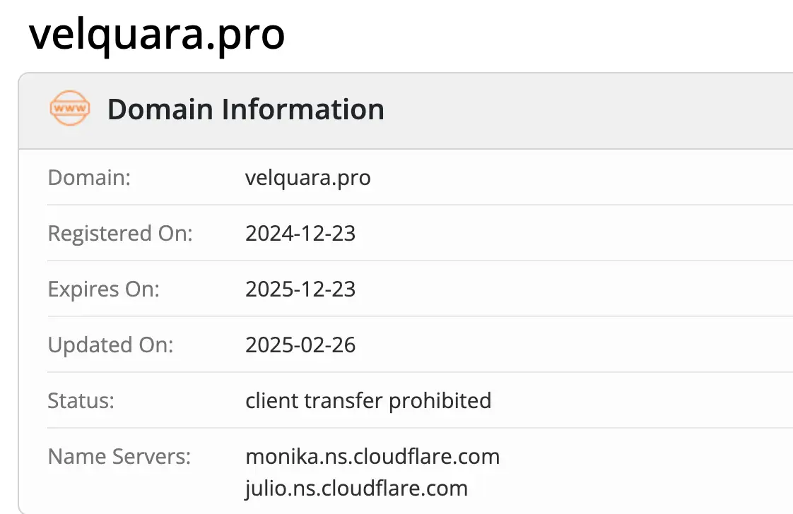 домен Velquara Velquara домен