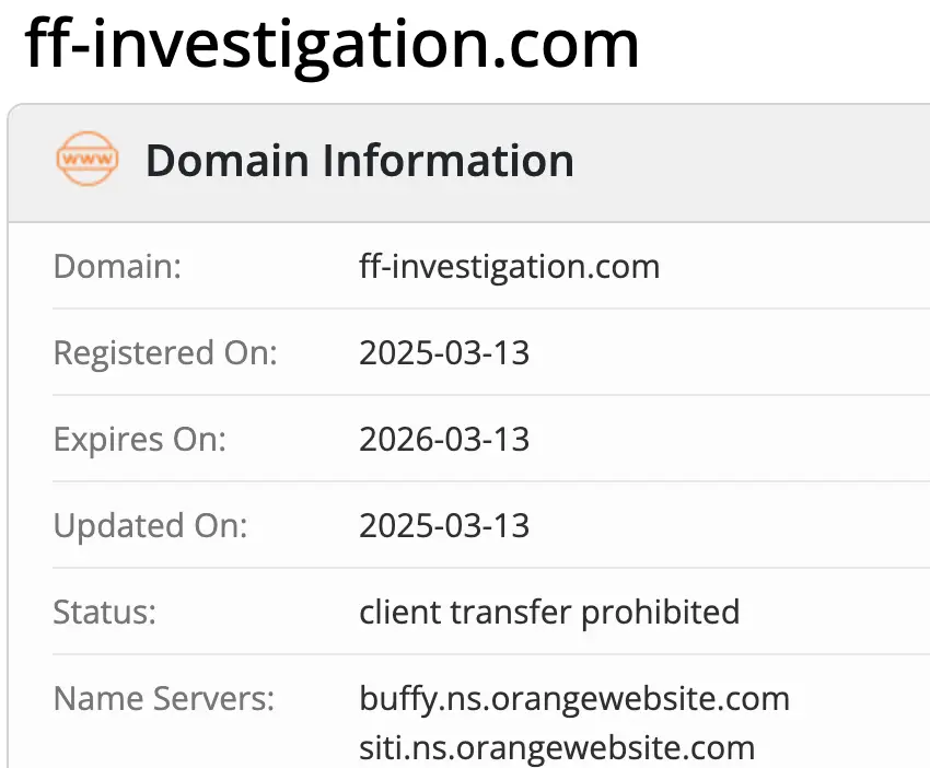 Financial Fraud Investigation домен проверка домена Financial Fraud Investigation