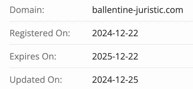 Ballentine Law Services домен домен Ballentine Law Services