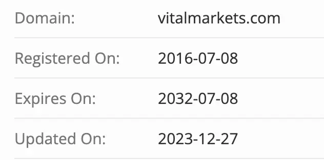 домен Vital Markets
