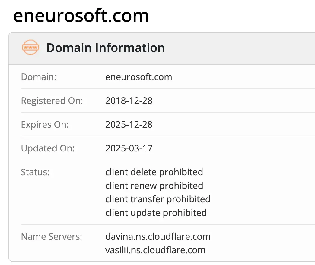 домен Eneurosoft Eneurosoft домен