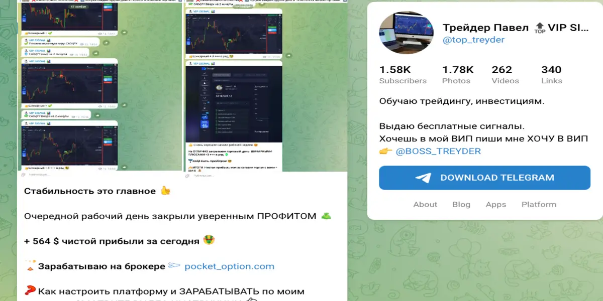 Трейдер Павел VIP SIGNAL информация о проекте обзор на Трейдер Павел VIP SIGNAL