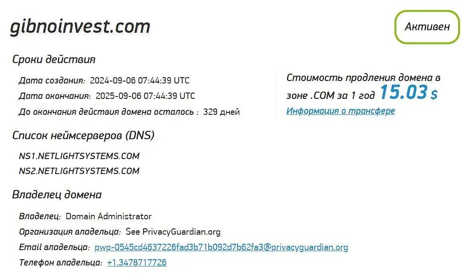 Проверка доменного имени gibnoinvest.com Проверка доменного имени gibnoinvest.com