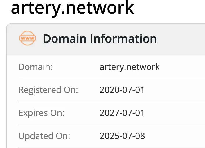 Artery Network домен  домен Artery Network