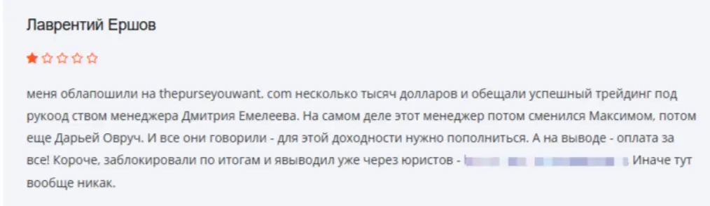 ThePurseYouWant жалоба жалоба клиента ThePurseYouWant