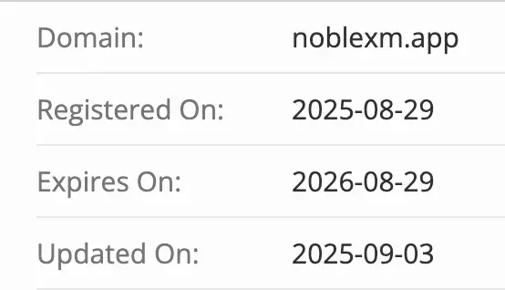 NobleXM домен  домен NobleXM