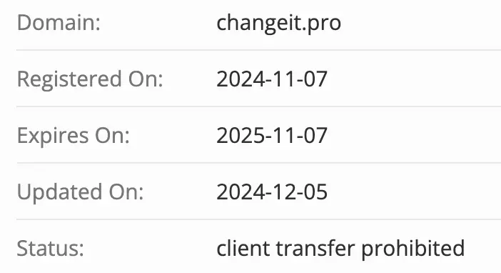 ChangeIt домен  домен ChangeIt