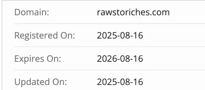 домен Raws2Riches