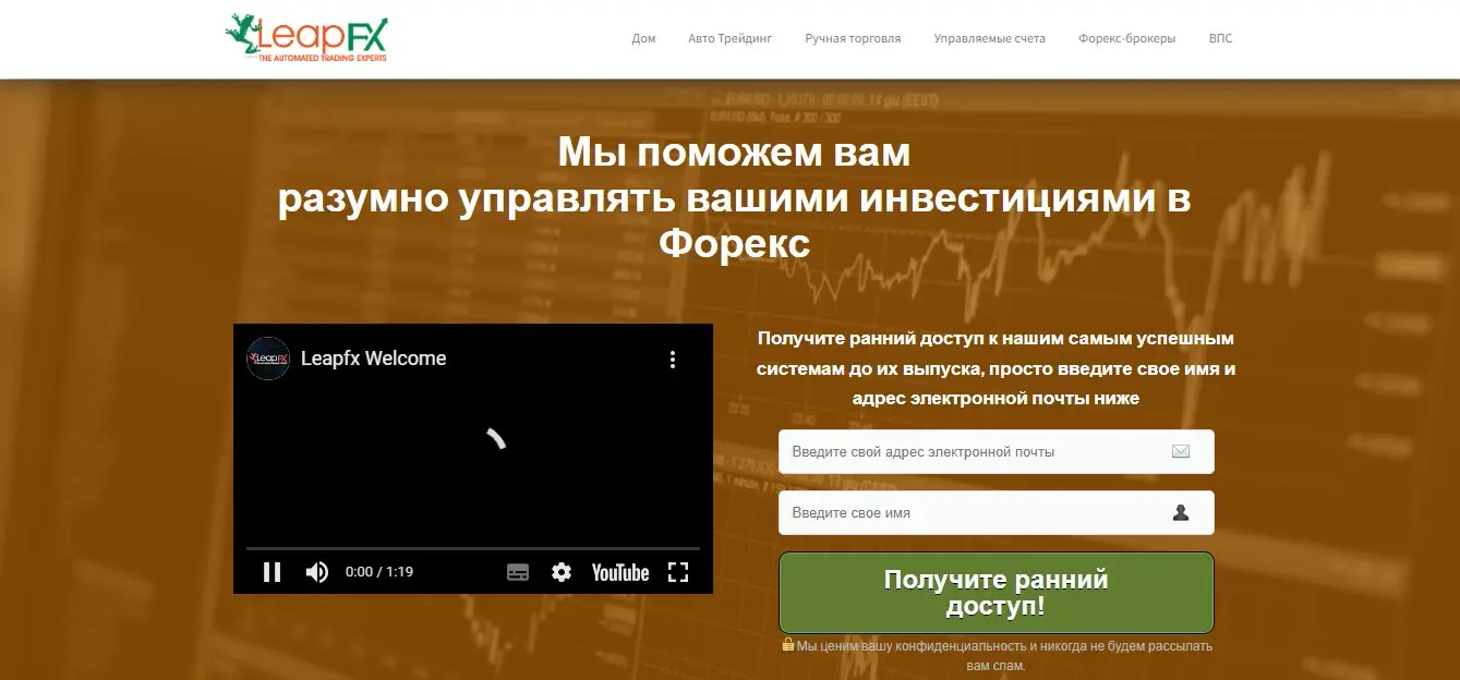 Основная информация о LeapFX Основная информация о LeapFX