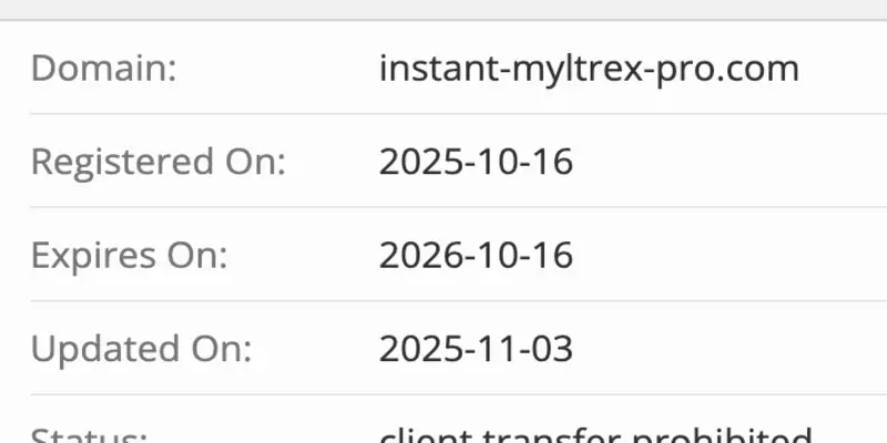 домен Instant Myltrex Pro