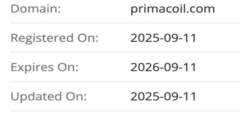 домен Primacoil Limited