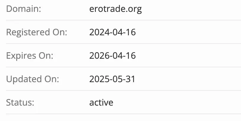 домен Ero Trade