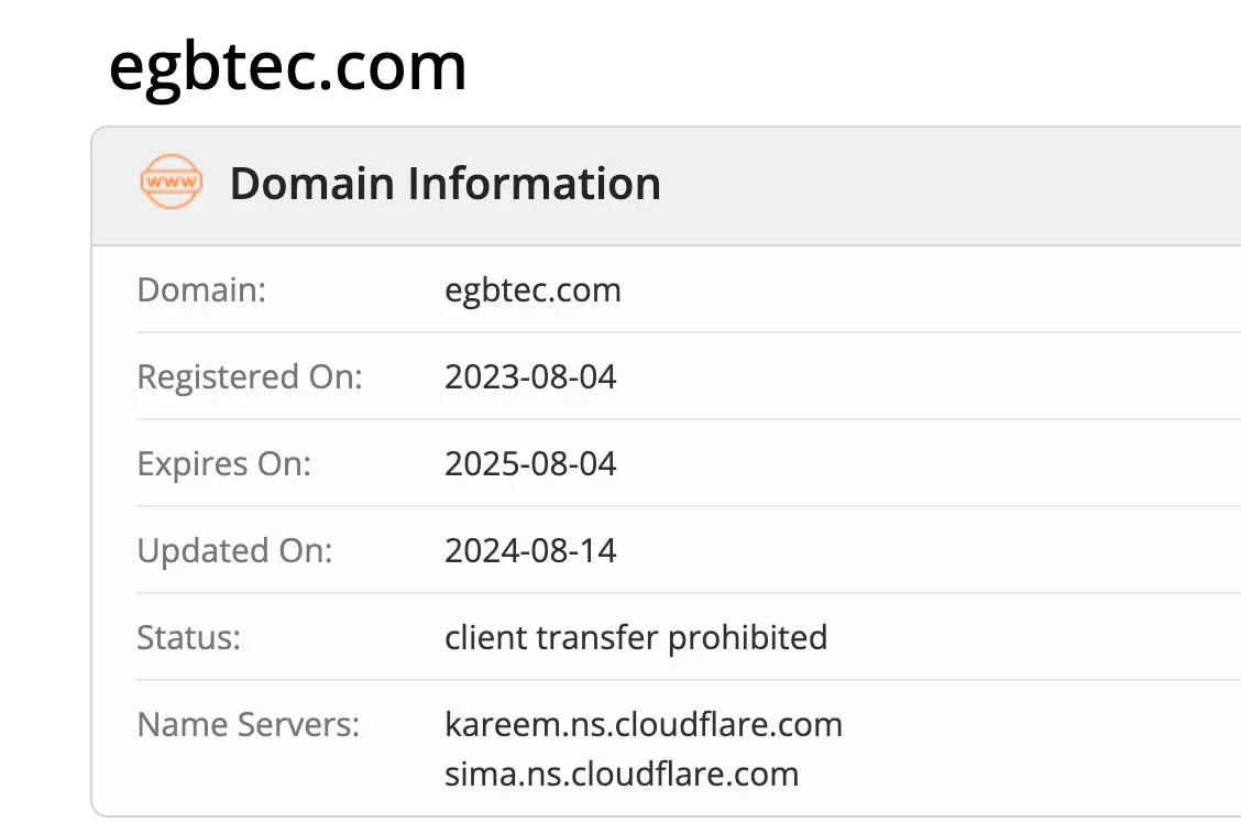 Egbtec домен домен Egbtec