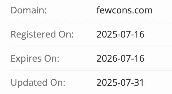 Fewcons домен  домен Fewcons