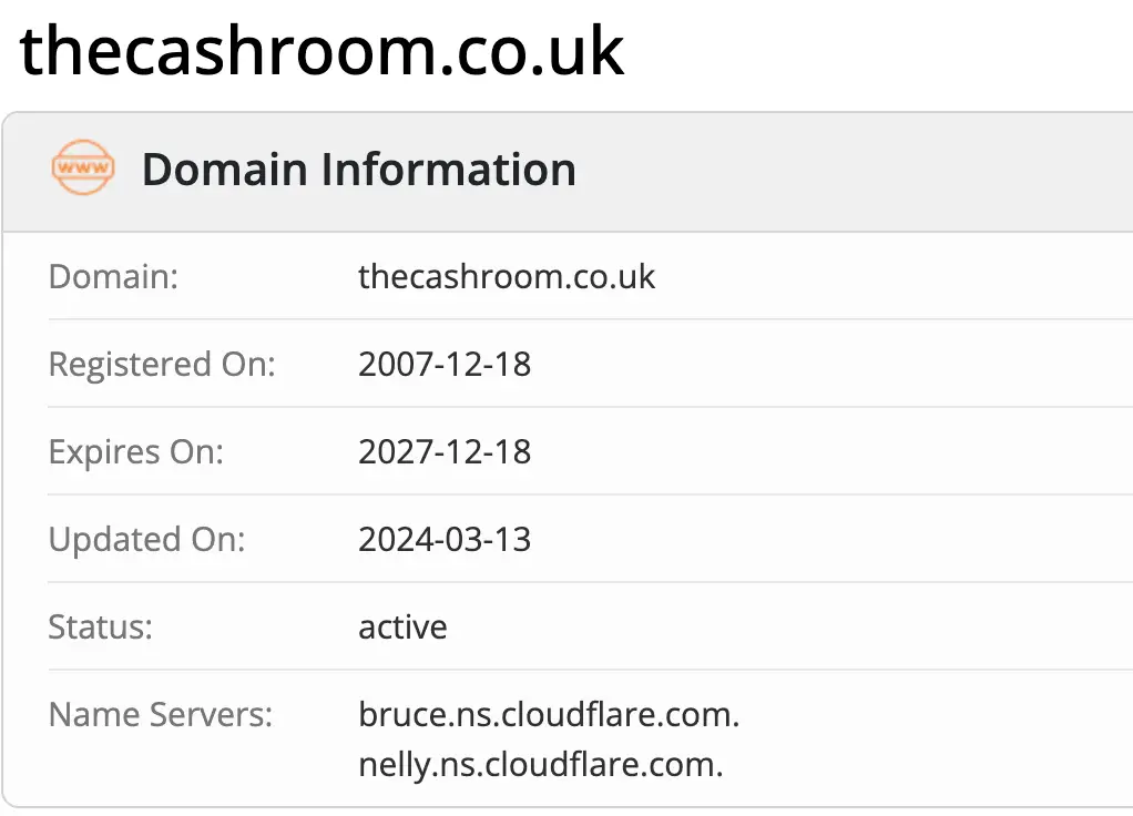 домен The Cashroom Ltd The Cashroom Ltd домен