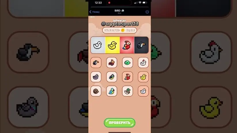 Как играть и зарабатывать в игре Bird Ton