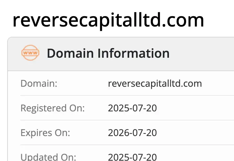 Reverse Capital Limited домен  домен Reverse Capital Limited