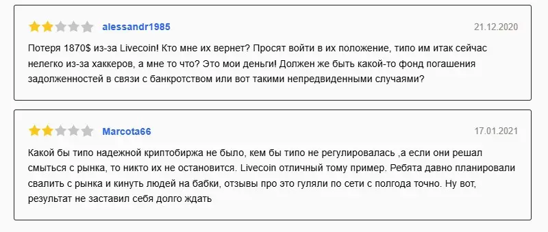 Отзывы о Livecoin Отзывы о Livecoin