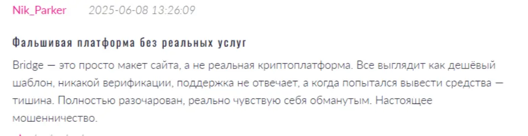 CryptoBlock / BridgeSwap отзыв  отзыв клиента CryptoBlock / BridgeSwap