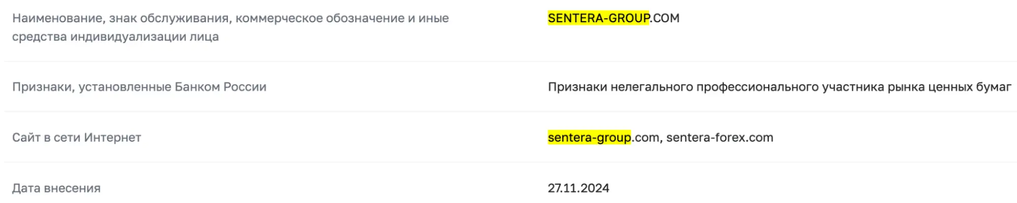 Sentera Group обман Sentera Group скам