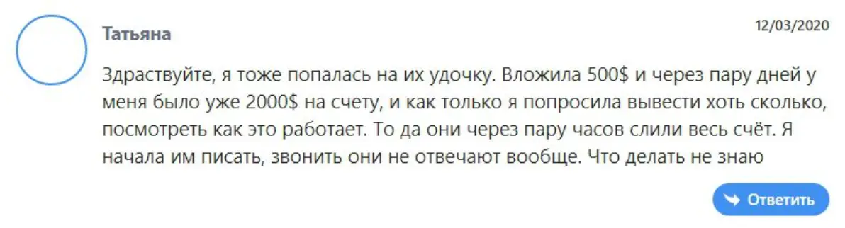 Invest to Trade негативный отзыв