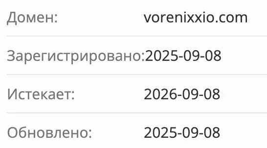 Vorenixio домен домен Vorenixio