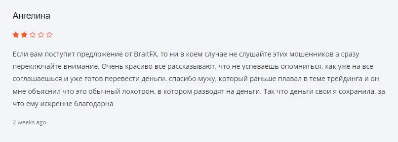 Отзыв о Brite FX