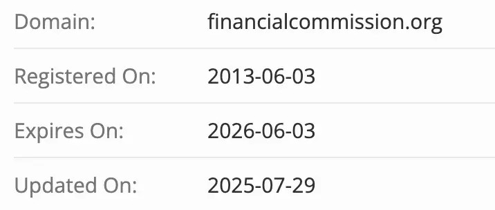 домен The Financial Commission