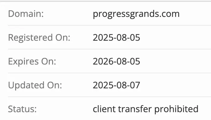 ProgressGrands домен домен ProgressGrands