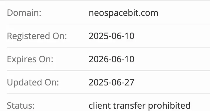 домен Neospacebit