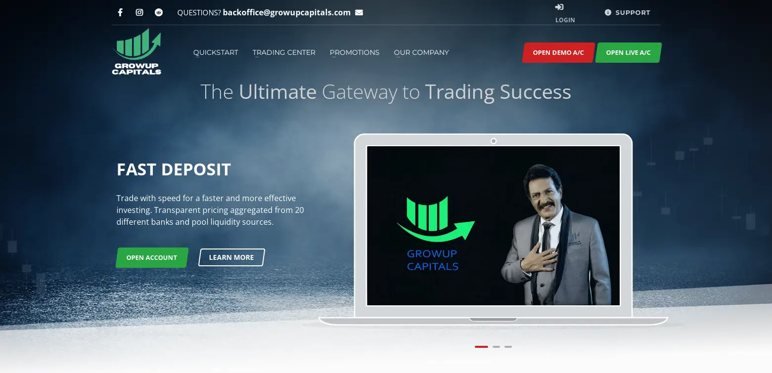 Официальный сайт Growup Capitals