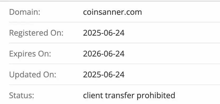 CoinScanner домен домен CoinScanner