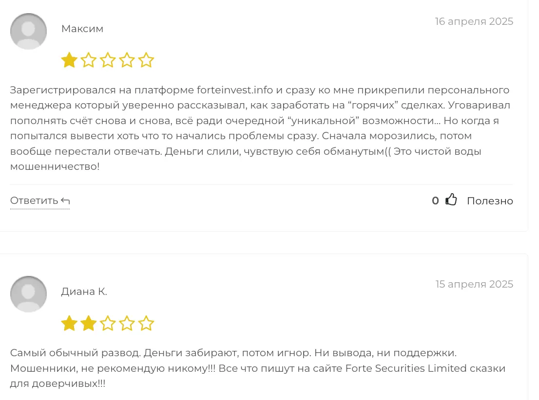 Forte Securities Limited отзывы