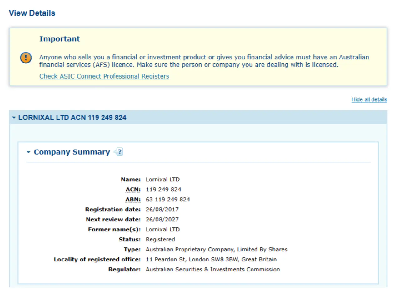 Lornixal обман Lornixal скам