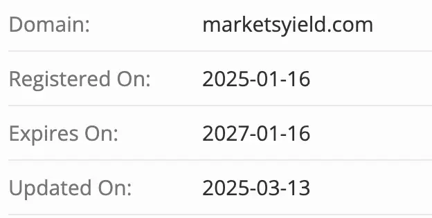 проверка домена Markets Yield