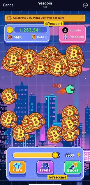 Как заработать больше монет YesCoin