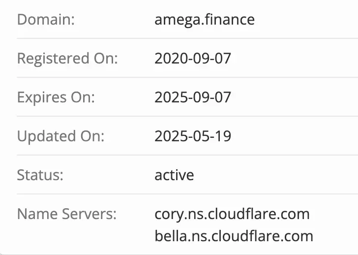 домен Amega Global Ltd